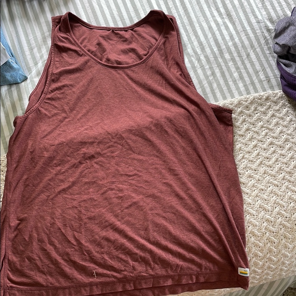 Men’s Burgundy Vuori Strato Tech Tank